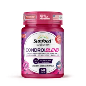 Condroiblend 60 Cápsulas 1500mg Sunfood, Suplemento Sem Sabor