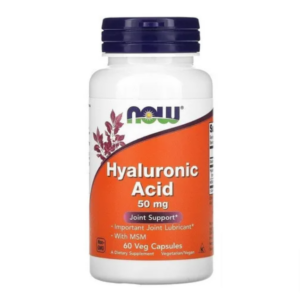Ácido Hialurônico, 50 mg, 60 Cápsulas, Now