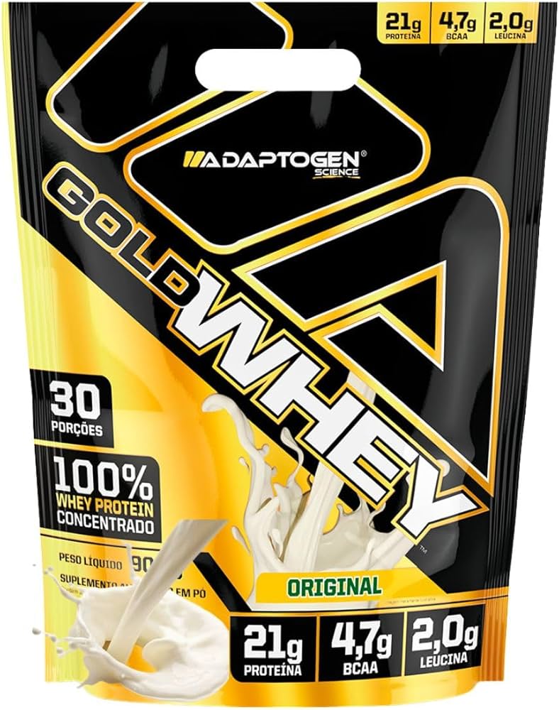 Gold Whey 900g Refil Sabor Natural Original - Adaptogen