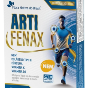 Artifenax, com NEM, Colágeno Tipo II, Curcumina, Vitminas D3 e K2, 30 Cápsulas, Flora Nativa