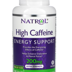 Cafeína, Força Extra, 200mg, 100 Comprimidos, Natrol
