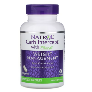 Carb Intercept com Controlador de Carbs Fase 2, 1.000mg, 120 Cápsulas, Natrol