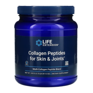 Peptídeos de Colágeno Tipo I, II e III para Pele e Articulações, 343g,  Life Extension