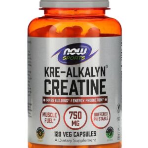 Creatina Alcalina, 750mg, 120 Cápsulas, Now