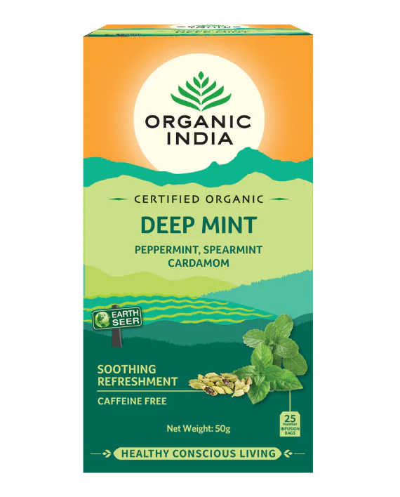 Chá Deep Mint - Organic India 25 Sachês