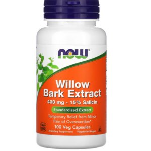 Extrato da Casca de Salgueiro, 400 mg, 100 Cápsulas - Now Foods
