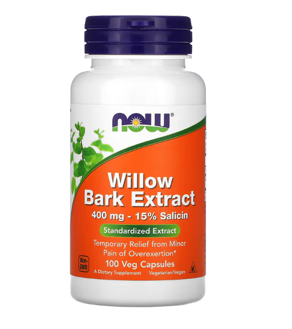 Extrato da Casca de Salgueiro, 400 mg, 100 Cápsulas - Now Foods