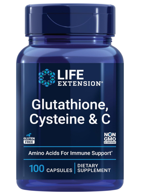 Glutamina Cisteína com Vitamina C, 750mg. Life Extension