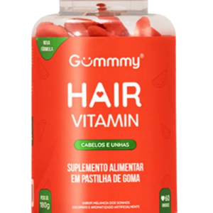 Gummy Hair, Cabelo, Pele e Unha, 60 Gomas Sabor Melancia, 180g
