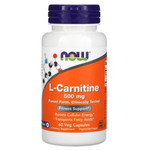 L-Carnitine, 500mg, 60 Cápsulas, Now